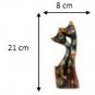 Hand-crafted Wood Figurine with Batik Motives, loving couple cats