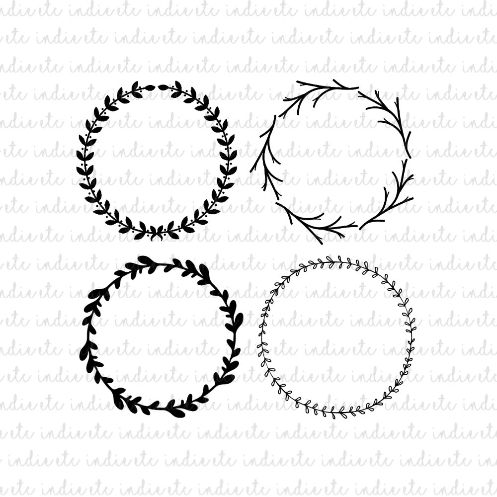 Download Laurel Wreath Collection Digital File Download (svg, dxf ...