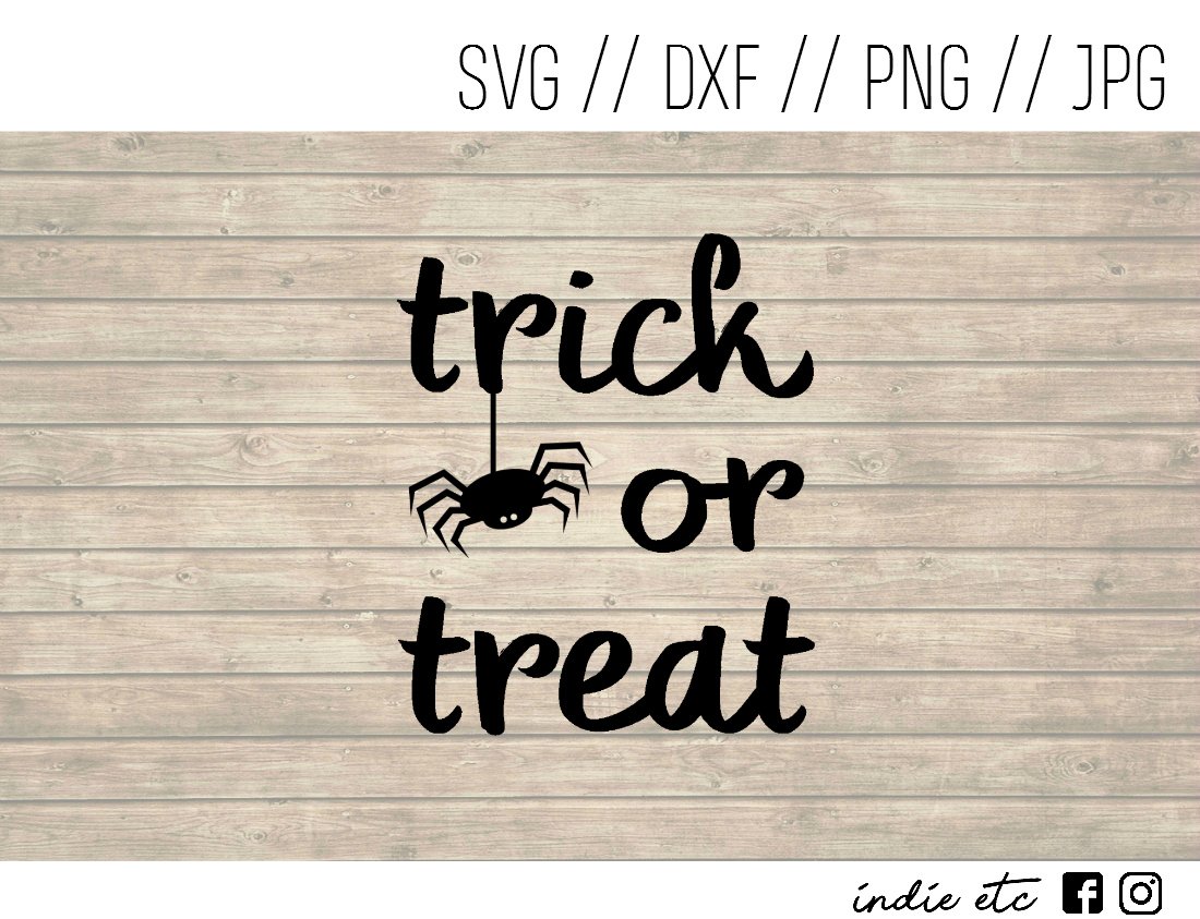 Trick or Treat with Spider Digital Art File Download (svg ...