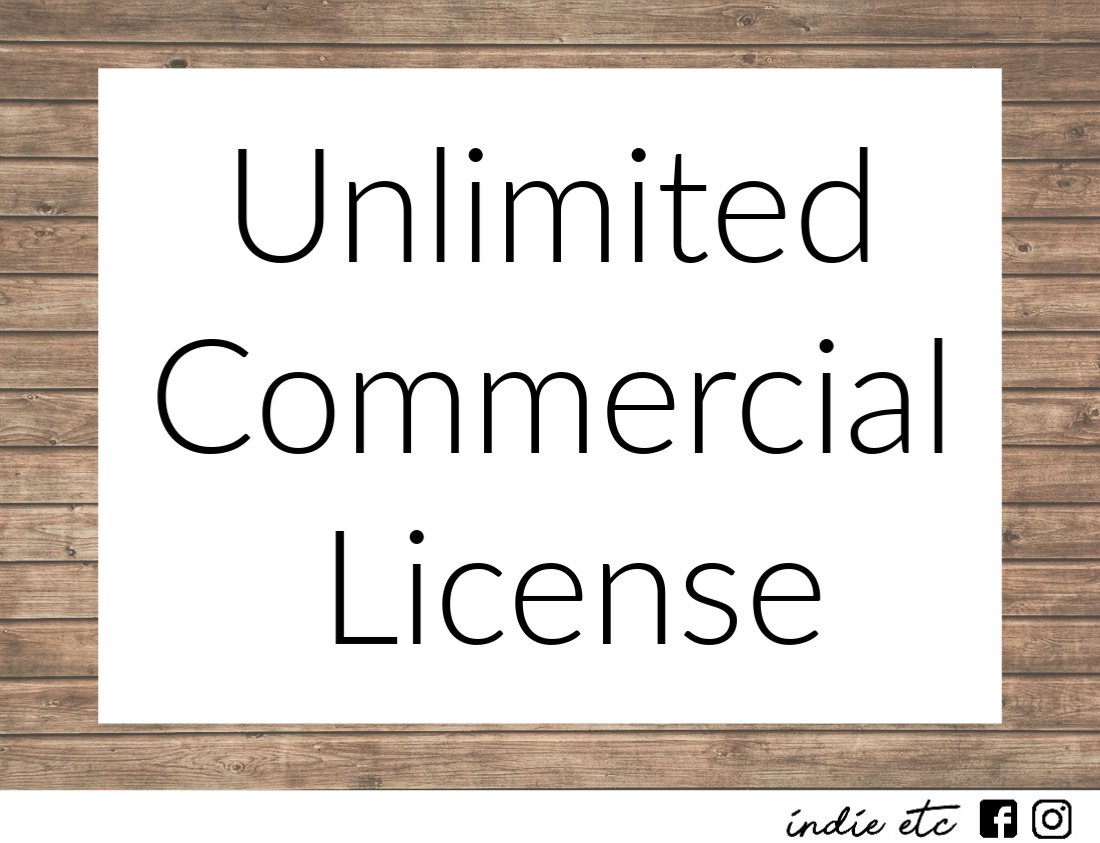 Digital Download Unlimited Commercial License from Indie Etc