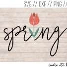 Spring with Flower Digital Art File Hand Drawn (svg, dxf, png, jpg, cut file, sublimation)