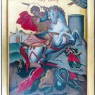 Saint George Slaying the Dragon Byzantine Handpainted Icon