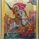 Saint George Slaying the Dragon Byzantine Handpainted Icon