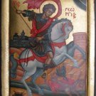 Saint George Slaying the Dragon Byzantine Handpainted Icon