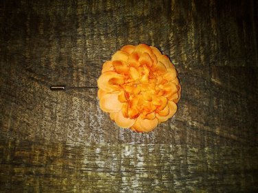 Lapel Pin Flower Orange