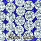 10pcs. BRILLIANT LAB CLEAR WHITE DIAMOND ROUND 3mm.