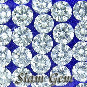 10pcs. BRILLIANT LAB CLEAR WHITE DIAMOND ROUND 3mm.
