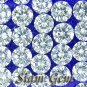 10pcs. BRILLIANT LAB CLEAR WHITE DIAMOND ROUND 3mm.