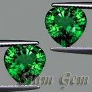 1.2ct. PAIR HEART COLOMBIAN GREEN EMERALD LOOSE GEM