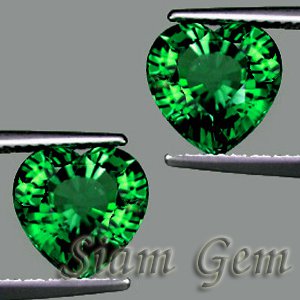 1.2ct. PAIR HEART COLOMBIAN GREEN EMERALD LOOSE GEM