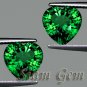 1.2ct. PAIR HEART COLOMBIAN GREEN EMERALD LOOSE GEM