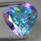 17.4ct. BEAUTIFUL NATURAL RAINBOW MYSTIC NEPTUNE TOPAZ HEART
