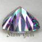 7.4 ct. AMAZING PEACOCK RAINBOW MYSTIC NEPTUNE TOPAZ TRILLION