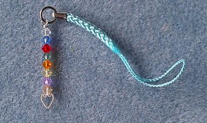 LDS YW's Values Crystal Charm Aqua