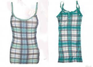 pacsun green torquoise plaid tank top nollie the california native xtr stretch xs
