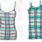 pacsun green torquoise plaid tank top nollie the california native xtr stretch xs