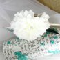 White Carnation Hair Clip
