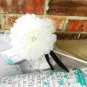 White Carnation Hair Clip