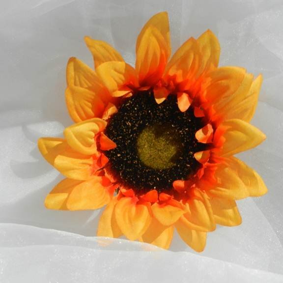 Orange Yellow Sunflower Silk Flower Diy Supplies