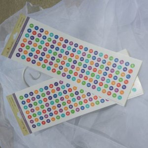 Glitter Dot Alphabet Stickers Paper Craft Supplies