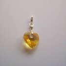 Swarovski Heart Collectible Charms on Sterling Silver - Sunshine