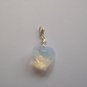 Swarovski Crystal Collectible Heart Charm on Sterling Silver - Frosty White