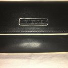 Vera Bradley Snap Zip Case BLACK Faux leather NEW WITH TAGS