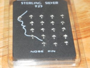 Cross Nose Pins, 20 pack 387