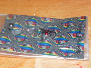 CZ Skull & Crossbones Red Eyes 100