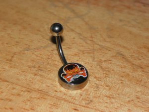 Style 2 Flash Art Skull and Crossbones Navel 115
