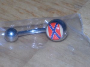 Small Confederate Flag Navel 245