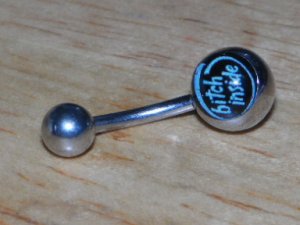 Bitch Inside Blue on Black Navel 727