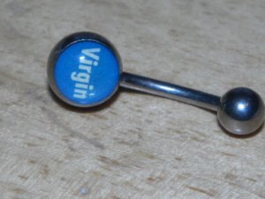 Virgin Navel White on Blue 722