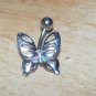 Pink Rainbow Gem Butterfly Navel 200