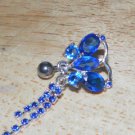 Reverse Blue Butterfly Double Tail Navel 205