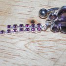 Reverse Purple Butterfly Double Tail Navel 205
