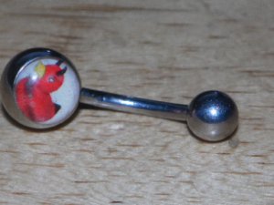 Devilish Red Rubber Ducky Navel 406