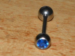 Dark Sapphire Blue Gem Round Tongue 429