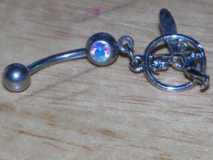 Fairy Circle Rainbow CZ Navel 32