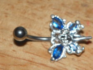 Fairy Gem Blue Wings Navel 33
