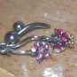 Gem Dangle Butterfly in Pink Navel 35