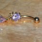 Pink Pear Cut Gem Navel 150
