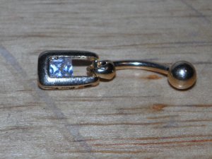Rectangle Zipper CZ Navel 157