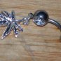 Pot Leaf Dangle In White Navel 163
