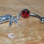 Pot Leaf Dangle In Red Navel 163