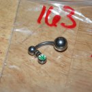 Pot Leaf Dangle Charm Navel 163