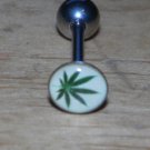 Style 2 Pot Leaf Flat White Tongue 165