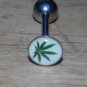 Style 2 Pot Leaf Flat White Tongue 165