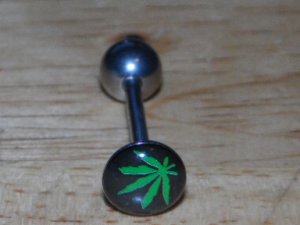 Style 4 Pot Leaf Flat Black Tongue 165
