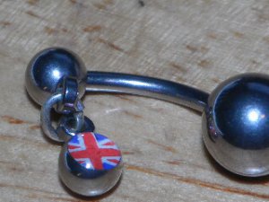 Reverse UK Flag Navel 181